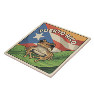 Retro Boricua Pride Poster Tile