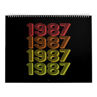 Retro Born In 1987 Calendar