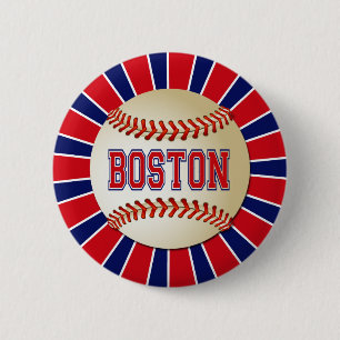 RETRO BOSTON BASEBALL 2 INCH ROUND BUTTON