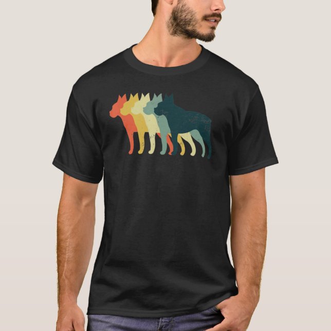 Retro Boston Bull Terrier Dog Puppy Boston Terrier T-Shirt (Front)