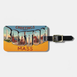 Retro Boston Luggage Tag
