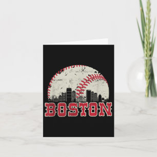 Retro Boston Skyline Baseball Vintage  Card
