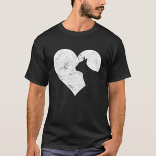 Retro Boston Terrier Dog Hearts Puppy Valentines D T-Shirt