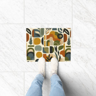 Retro Botanica Geometrica Doormat