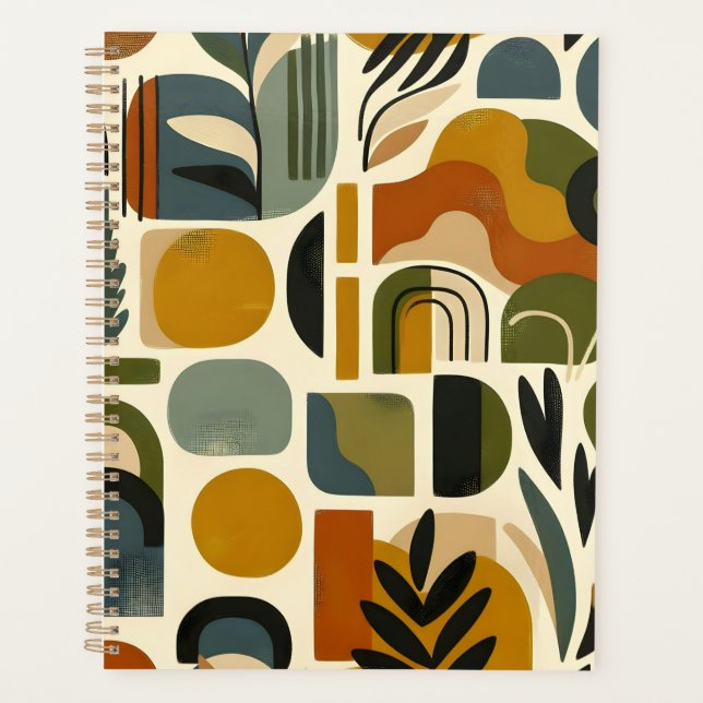 Retro Botanica Geometrica Planner (Front)