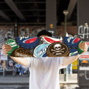 Retro Bottle Caps Skateboard   Retro Skateboard