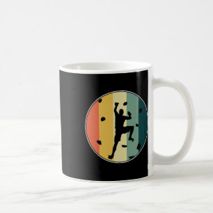 Retro Boulderer Wall Climbing Bouldering Sports Coffee Mug