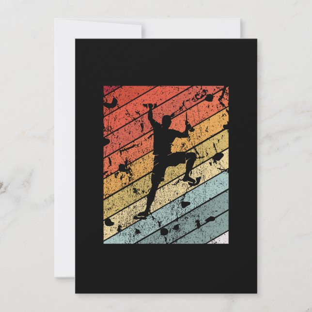 Retro Bouldering Gift Invitation (Front)