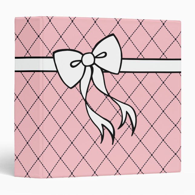 Retro Bow  Scrapbook Binder (Front/Spine)