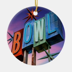 Retro BOWL sign ornament