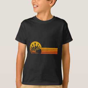 Retro Bowling 70s Bowler Sunset Vintage Bowling Lo T-Shirt