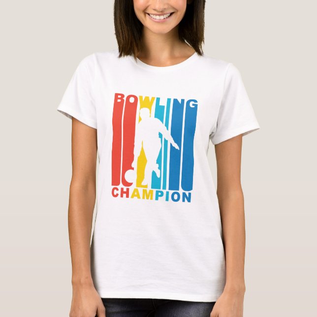 Retro Bowling Champion T-Shirt (Front)