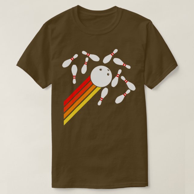 retro Bowling funny Bowling Party  T-Shirt (Design Front)