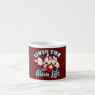 Retro Bowling Mom Bowler Queen  Espresso Cup
