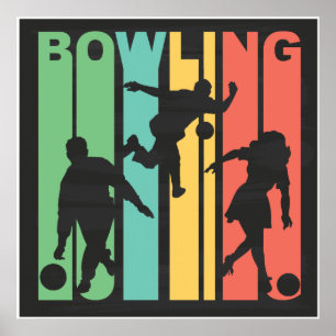Retro Bowling Poster