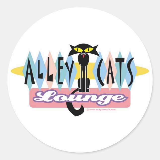 Retro Bowling Sign Sticker (Front)