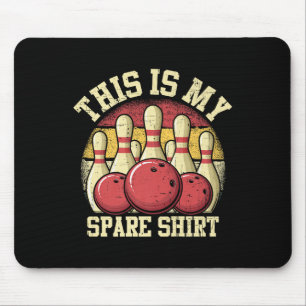 Retro Bowling Team League Funny Bowler Premium  Mouse Pad