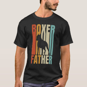 Retro Boxer Father Cool Dog Dad T-Shirt