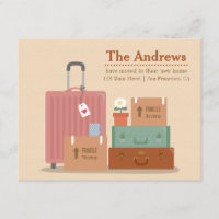 Retro Boxes and Suitcases New Home Announcements