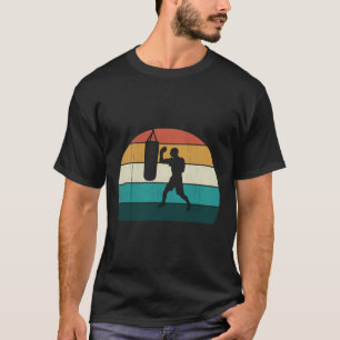 Retro Boxing Boxer Training - Vintage Sunset Heavy T-Shirt