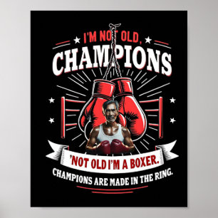Retro Boxing Dad Gloves Love Gifts For Boxers  Poster