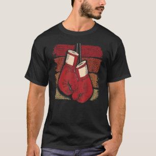 Retro Boxing Gloves Boxing Kickboxing Sports Fan B T-Shirt
