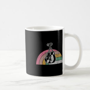 Retro Boxing Gloves Rainbow Vibes Coffee Mug