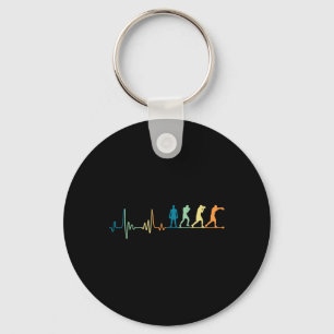 Retro Boxing Heartbeat - Boxing Lover Boxer Kickbo Keychain