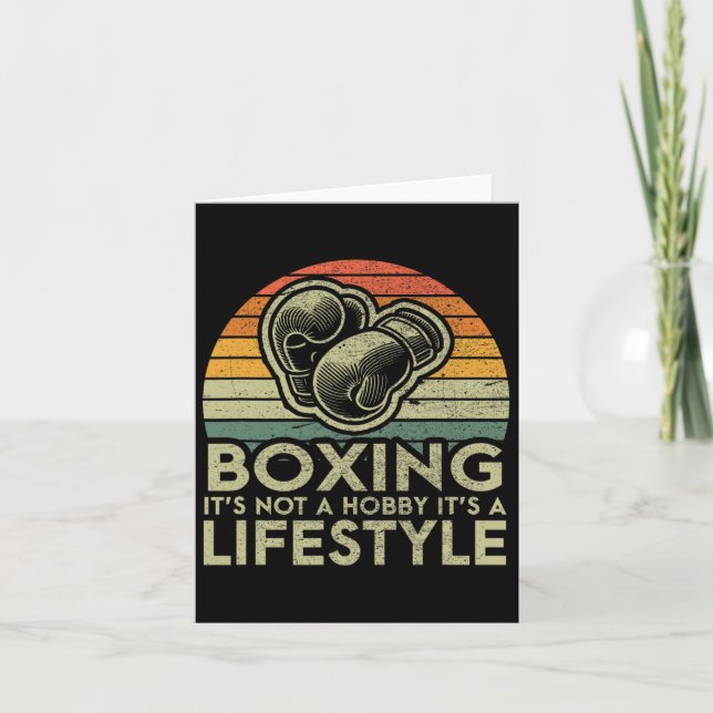 Retro Boxing Lifestyle Boxer  Card (Front)