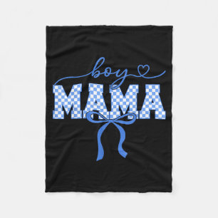 Retro boy mama mother's day 2026 chequered women fleece blanket