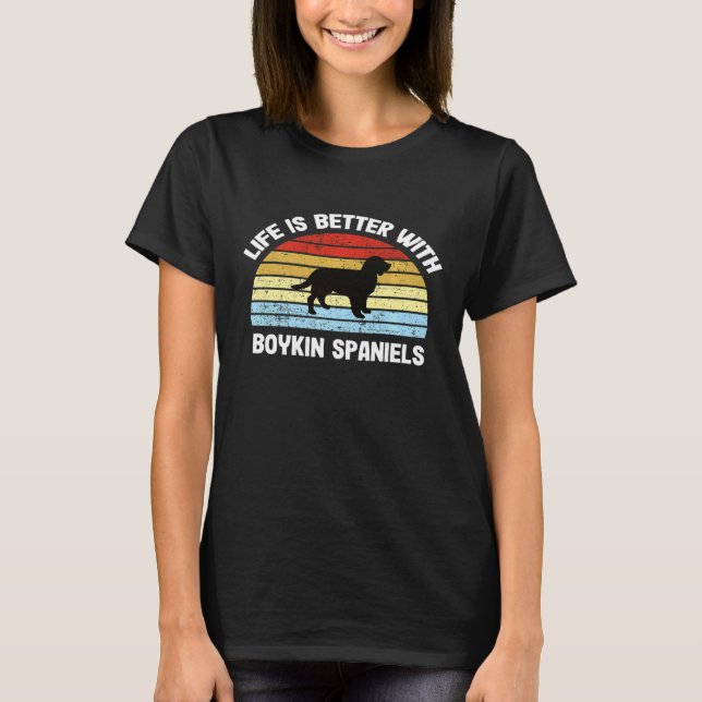 Retro Boykin Spaniel Dog   T-Shirt (Front)