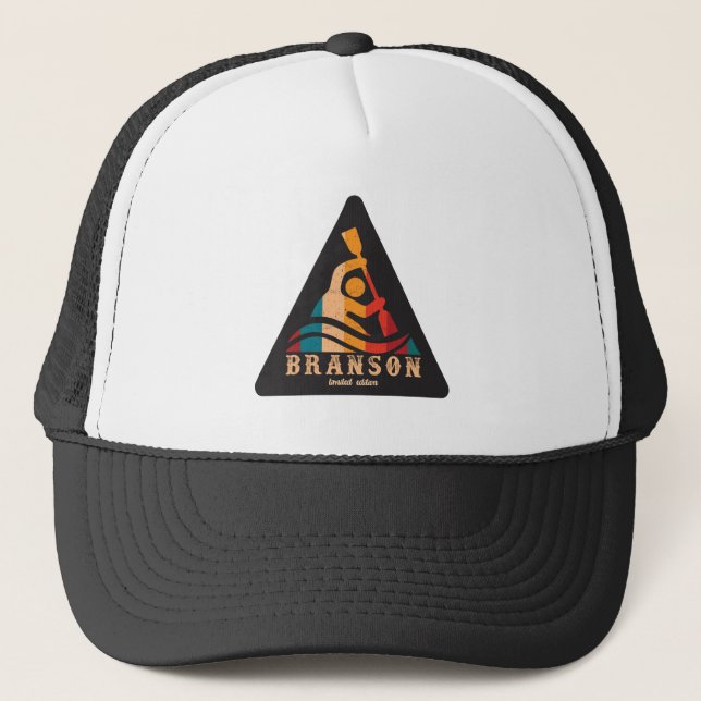 Retro Branson Kayaking Trucker Hat (Front)