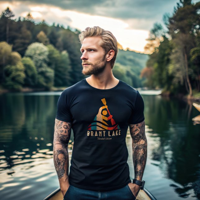 Retro Brant Lake Kayaking T-Shirt (Creator Uploaded)
