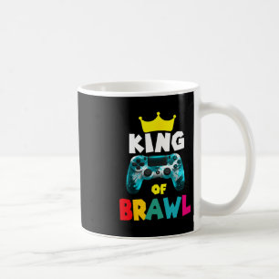 Retro Brawl King Gamer Gaming Brawler Brawl Funny Coffee Mug