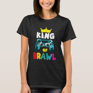 Retro Brawl King Gamer Gaming Brawler Brawl Funny T-Shirt
