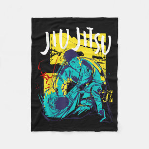 Retro Brazilian Jiu Jitsu and BJJ Fleece Blanket