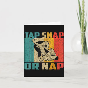 Retro Brazilian Jiu Jitsu Tap Snap Or Nap BJJ Card