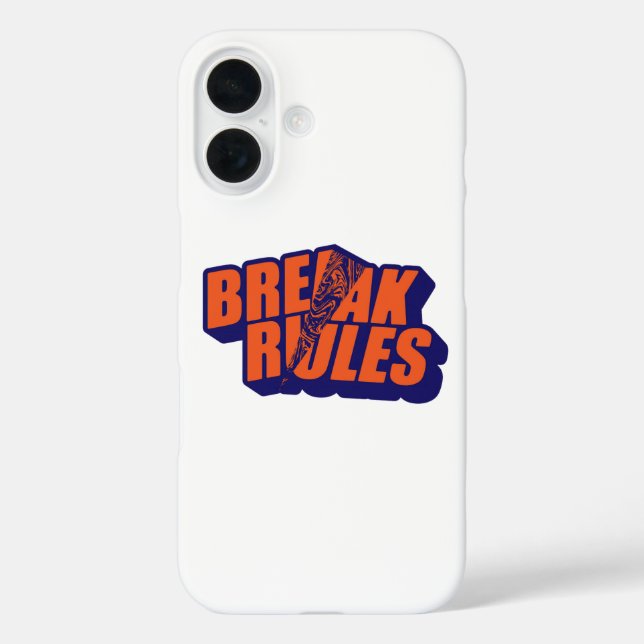 Retro "Break Rules" Motivational Case-Mate iPhone Case (Back)