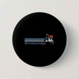 Retro Breckenridge Ski Resort Colorado Snowboard S 2 Inch Round Button