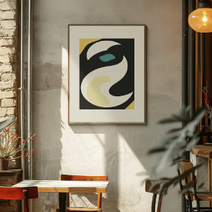 Retro Breeze: Modern Abstract Flow Poster