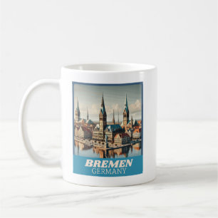 Retro Bremen Skyline Coffee Mug