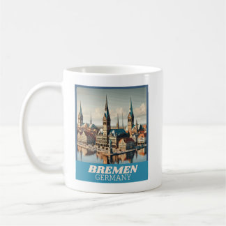 Retro Bremen Skyline  Coffee Mug