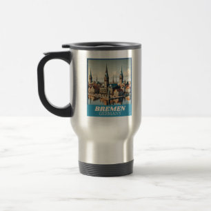 Retro Bremen Skyline  Travel Mug