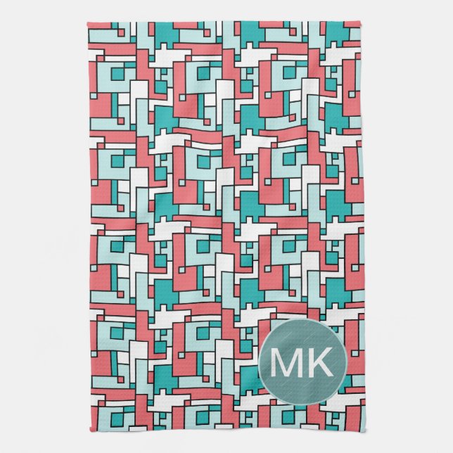 Retro Brick Pattern Kitchen Towel (Vertical)