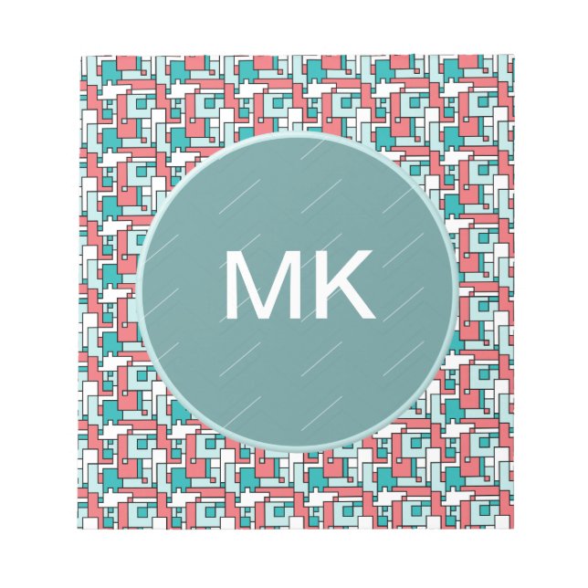 Retro Brick Pattern Notepad (Front)