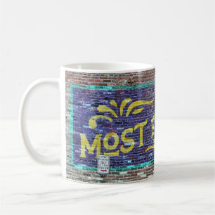 Retro Brick Wall Ad Most Excellent Dad Mug