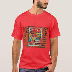 Retro brick wall poster T-Shirt
