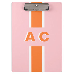 Retro Bridal Party Girl Personalized Monogram Clipboard