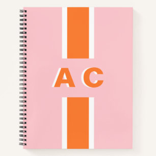 Retro Bridal Party Personalized Monogram  Notebook