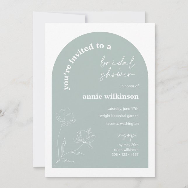 Retro Bridal Shower Invitation Wedding Party (Front)